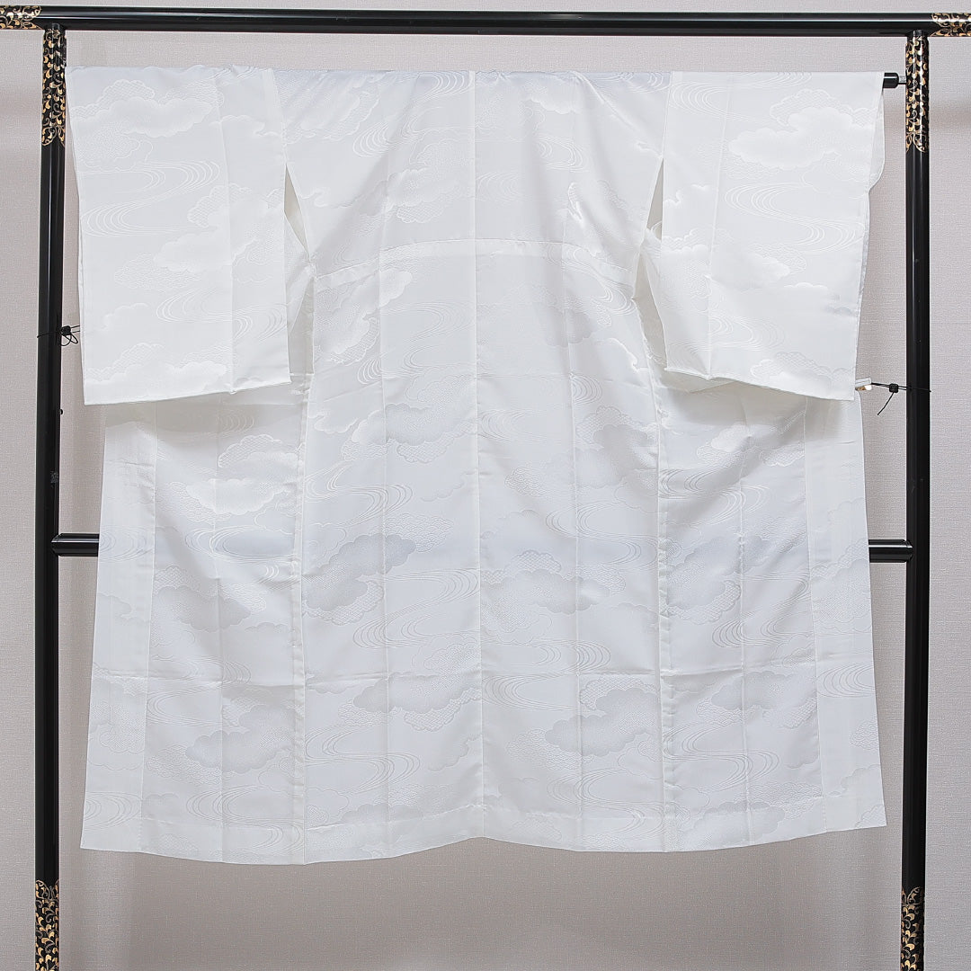 長襦袢 無双袖 身丈136cm 裄丈67cm 正絹 Sランク 2XLサイズ 吉祥文様 白系 1229-16555｜糸千花和装　店