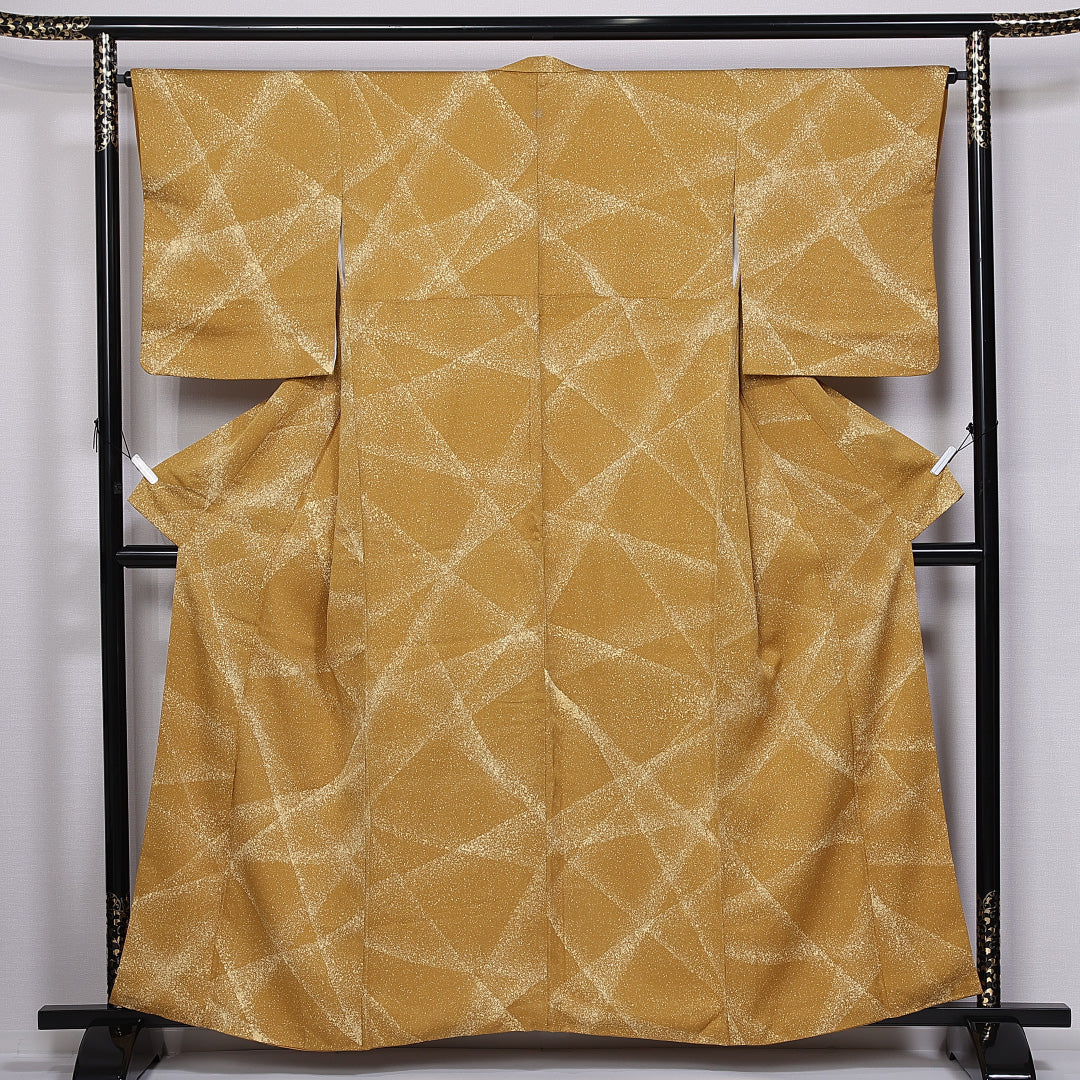小紋 身丈160cm 裄丈62cm 正絹 Aランク 袷 一つ紋 揚羽蝶 広衿 創作 金彩 1215-11275｜糸千花和装　店 10,047円