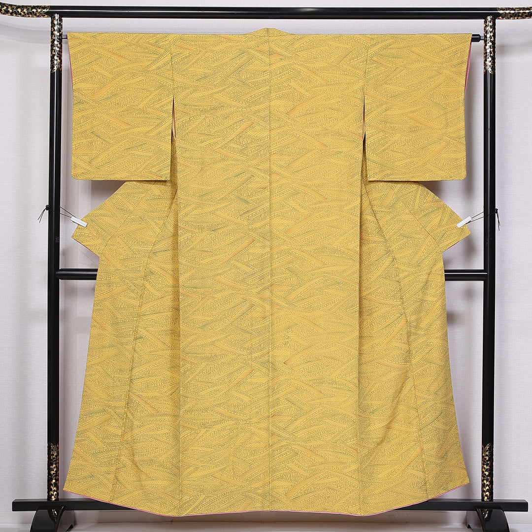 小紋 身丈155cm 裄丈62.5cm M 正絹 Sランク 袷 広衿 橋 1215-10974|糸千花和装 店