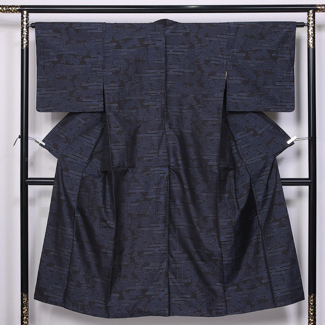 大島紬 身丈146cm 裄丈63.5cm XS 正絹 Aランク 袷 広衿 紬 吉祥文様 1216-10878｜糸千花和装　店 9,768円