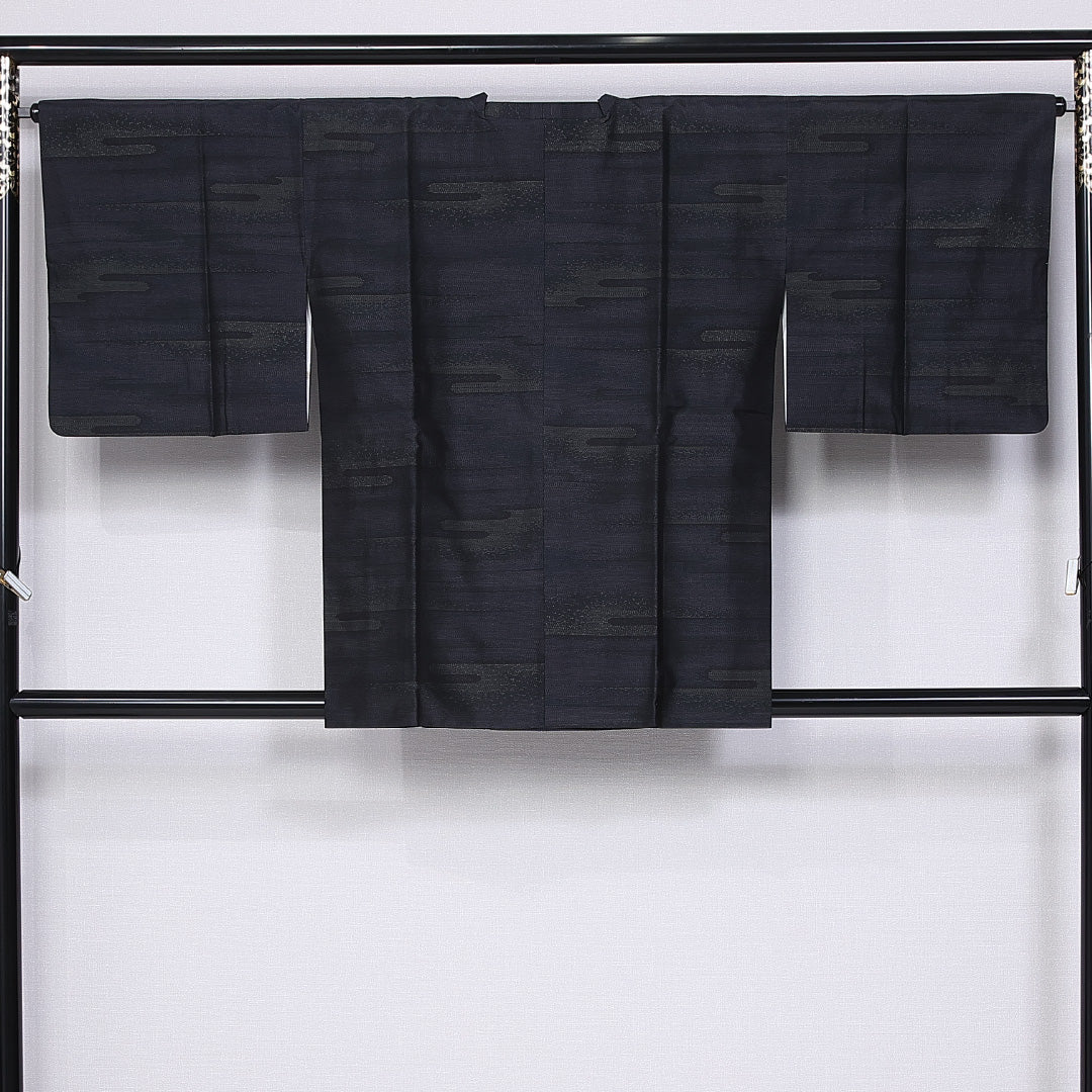 道行コート 身丈82cm 裄丈65.5cm M 正絹 Sランク 袷 紬 エ霞 ポケットあり 1263-10749|糸千花和装 店
