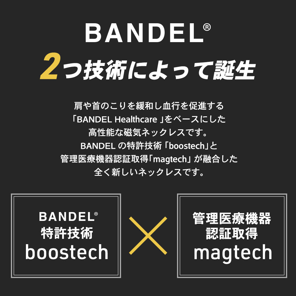 バンデル 磁気ネックレス ヘルスケア フレキシブル ネックレス フィット Bandel Fit 医療機器 血行改善 筋肉回復 肩こり バランス Genkin 磁気ネックレス Padelnostro It