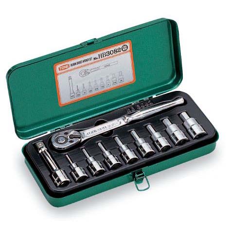 TONE（トネ） ヘキサゴンソケットレンチセット（インチサイズ） HB3082 ●差込角9.5mm（3/8inch） ●ヘキサゴン