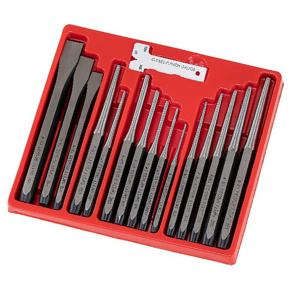 【メーカー直送】JTCオートツールズ 16PCS ポンチ＆チゼルセット JTC7113