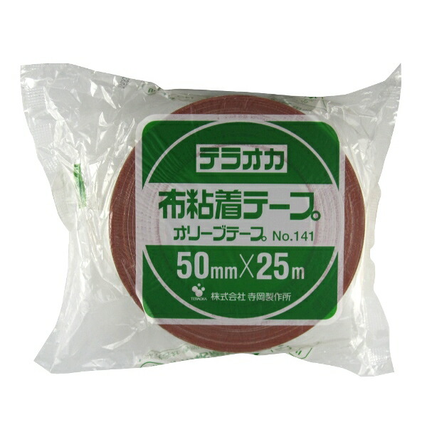 TERAOKA（寺岡製作所） オリーブテープ 50mm×25M 30巻入り 141 C 4905533511077