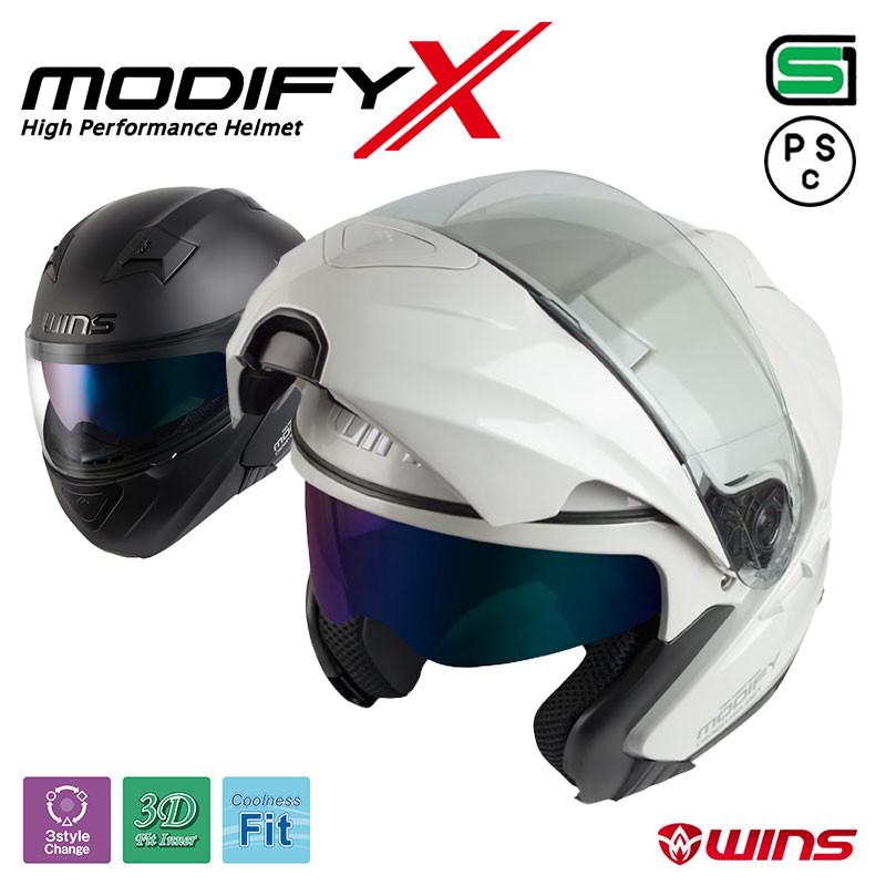 【楽天市場】WINS ウインズ モディファイ エックス Modify X システムヘルメット 内装サイズが調整できる ゆったりタイプ L XL ...