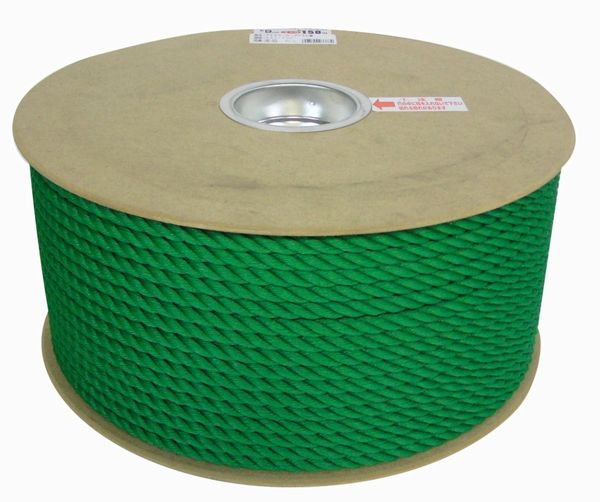 ユタカメイク PEカラーロープドラム巻 緑 9mm×150m RE-53