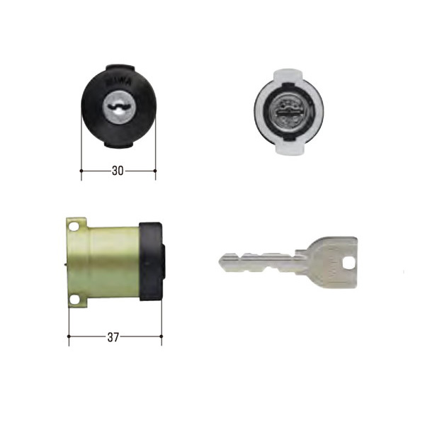ミズタニ:MIWA取替用シリンダー MCY-409 鍵 交換用 89％以上節約
