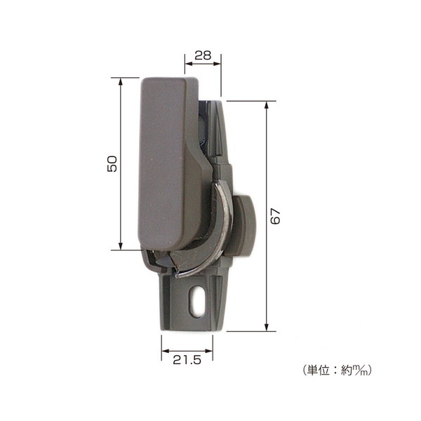 市場 ハイロジック:空掛防止クレセント右 ブロンズ 小 入数1個 g-01R-BZLV