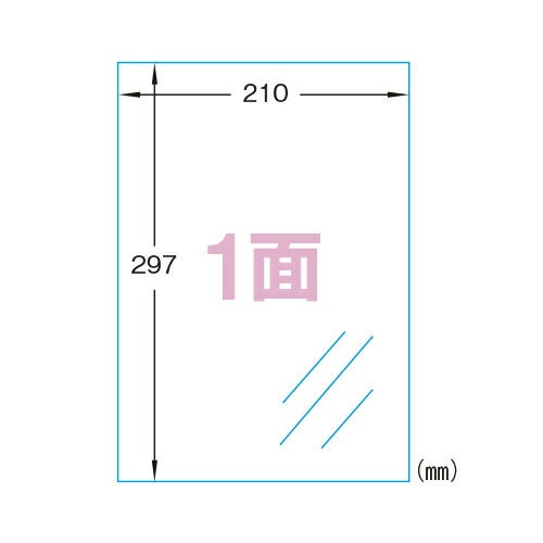 エーワン ラベルシール 光沢フィルム 透明 A4 1面 28792 28792