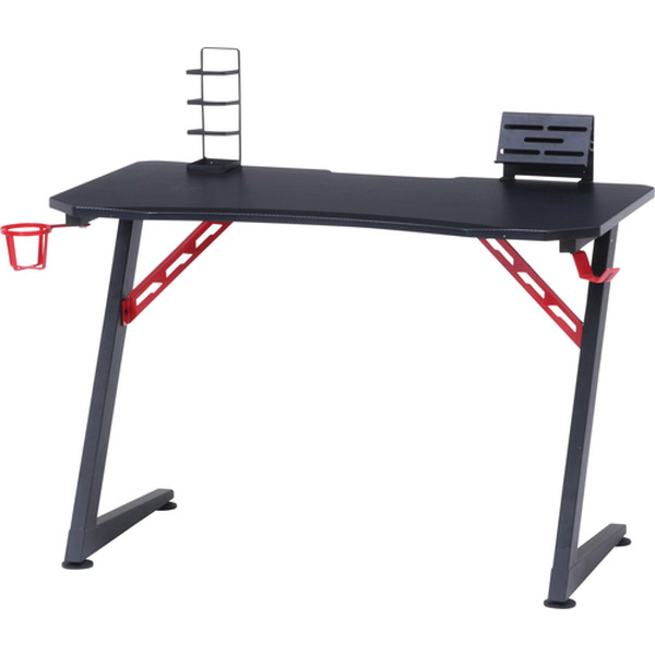 【地域制限有】【メーカー直送】不二貿易 ゲーミングデスク レイズ レッド 00018572 デスク 机ゲーミングデスク 多機能付き 18572