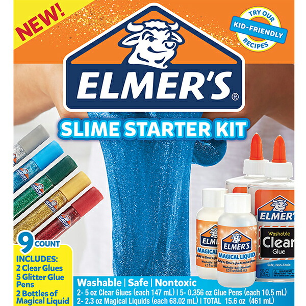 Elmer S エルマーズ スライムスターターキット Diy ホビー スライム 文房具 安全 ハンドメイド のり クリスマスファッション