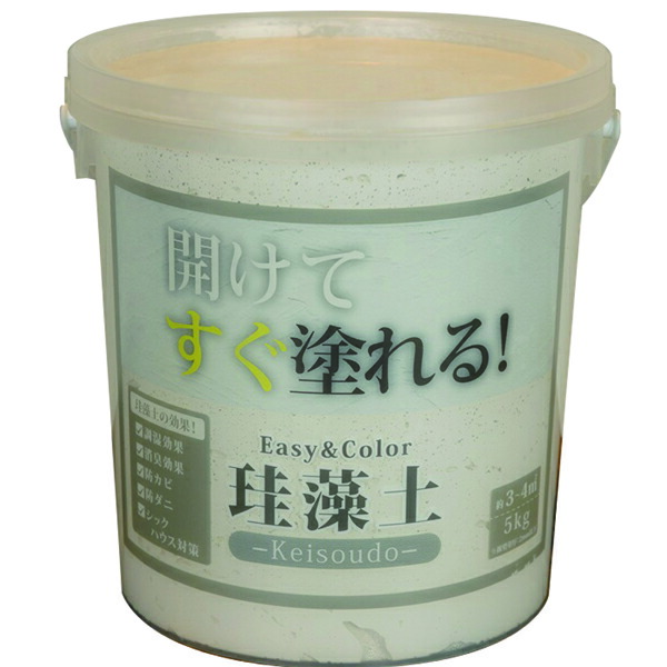 ワンウィル Easy&Color珪藻土 5kg ホワイト 4961980000000 練り すぐ使える 壁材 装飾 室内 ペーストタイプ