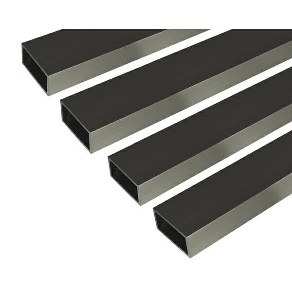安田 アルミ角パイプ 1m 2.0x30x60mm ステンカラー 4本組 3100673｜RideOne（ライドワン）