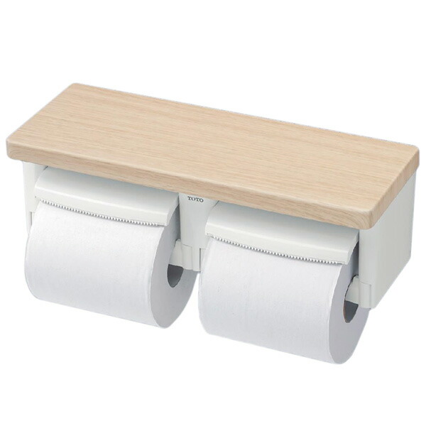 TOTO 棚付二連紙巻器 ライトウッドN YH600FMR#EL トイレ トイレットペーパー TOTO純正 交換 YH600FMR#EL