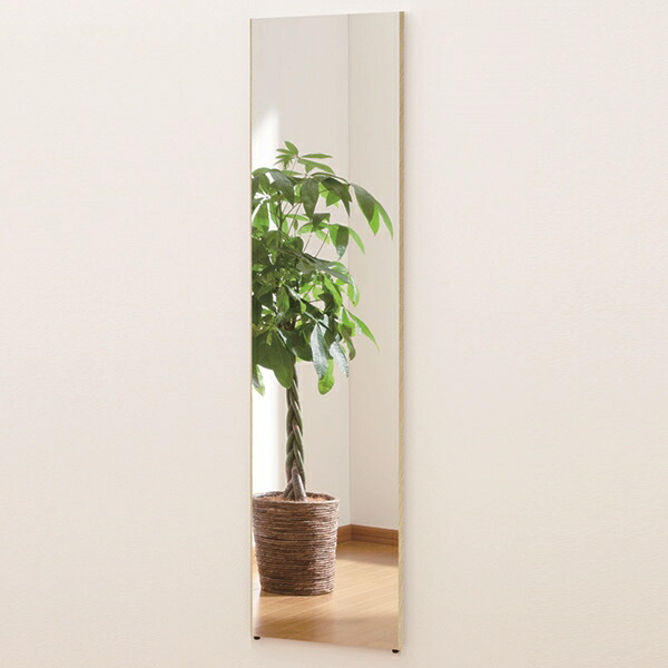 【メーカー直送】リフェクス（REFEX） 新ロングマグネットミラー 40&times;140cm （厚み2.3cm） メープル 細枠 RMM4/MM リフェクス ミラー 姿見 安全 割れない 鏡 軽い きれい RMM4/MM ｜RideOne（ライドワン）
