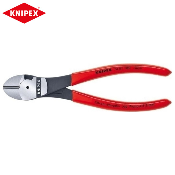 KNIPEX（クニペックス） 7401-180 強力型斜ニッパー（硬線用） （SB） 7401-180