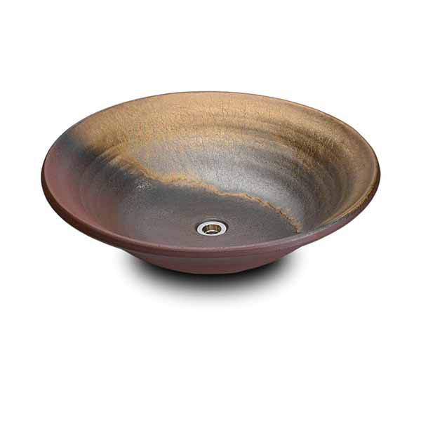 重蔵窯 利休信楽 手洗い鉢 0 500金結晶 きん 信楽焼 手洗い 洗面 焼き物 0 500 金結晶 きんけっしょう 21正規激安