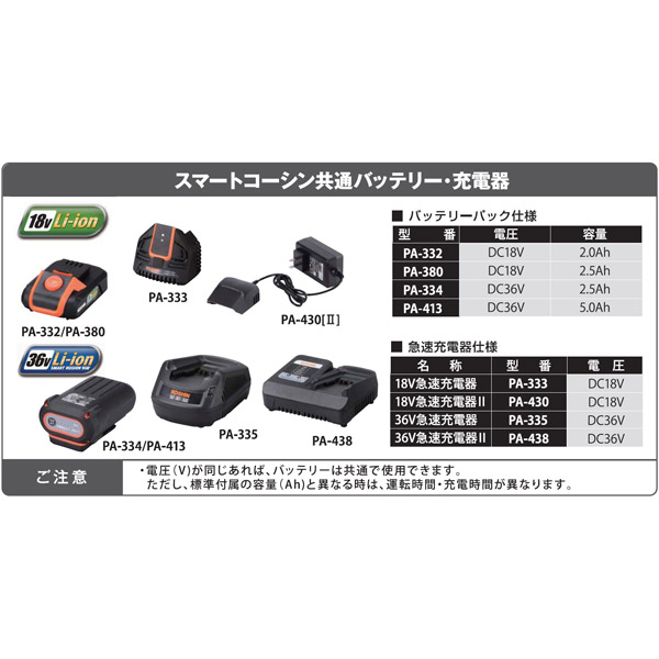 工進（KOSHIN）:充電式ポール剪定はさみ 18V 2．5Ah（バッテリー1個