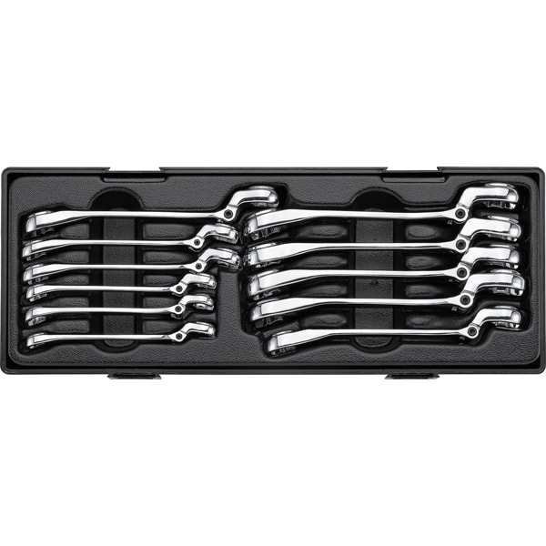 【メーカー直送】JTCオートツールズ 11PCS コンビネーション首振りフレアナットレンチセット JTCK6111 レンチ セット フレア スパナ メガネ JTCK6111