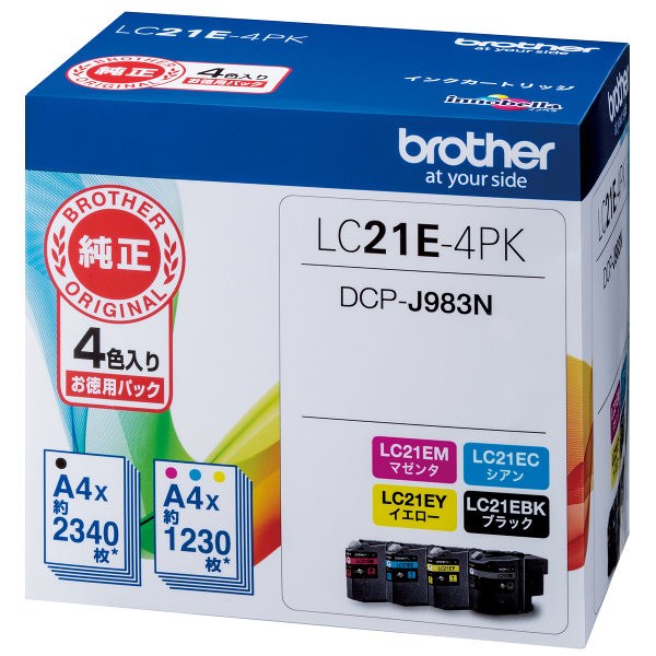 brother（ブラザー） LC21E-4PK 4色パック LC21E-4PK