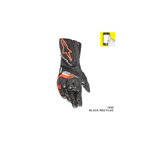 アルパインスターズ SP-8 v3 LEATHER GLOVE 1030 BLACK RED FLUO XL alpinestars アルパインスターズグローブ春夏秋 グローブ