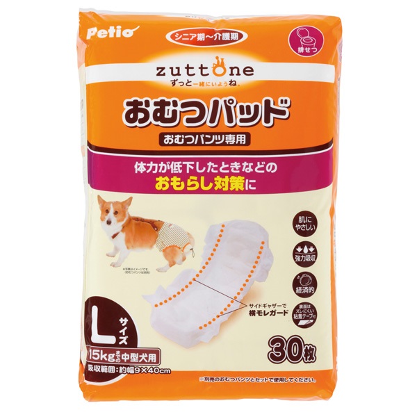 ペティオ 老犬介護用 おむつパッドk L W 犬用 老犬用 老犬 シニア 介護 介護用品 おむつ ナプキン 春夏新作