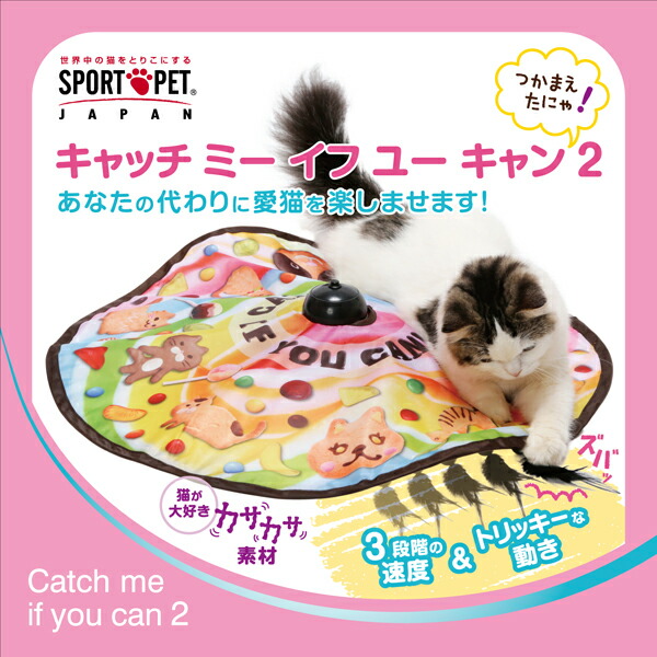 909円 【2021福袋】 猫壱:キャッチ ミー イフ ユー キャン2 DC-0351 猫壱 猫 おもちゃ 玩具 ねこじゃらし 電動 羽 組立て式  キャッチ