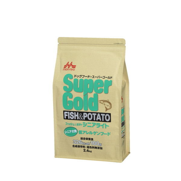 森乳サンワールド スーパーゴールド フィッシュ&ポテト シニアライト 2.4kg 4978007004597 犬 フード ドライ ドライフード ドッグフード 総合栄養食 フィッシュ＆ポテト