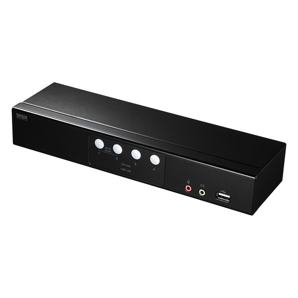 サンワサプライ:HDMI対応パソコン自動切替器(4:1) SW-KVM4HHC