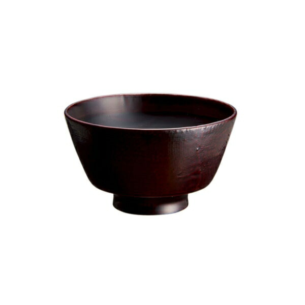 【メーカー直送】土直漆器 直右ヱ門 一文字椀 赤溜木地呂 4528179010461
