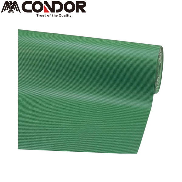 CONDOR(コンドル) ゴム筋入長マット (幅1000mm×20m)(3mm厚) グリーン F-25-10-3-G sogyo2024 マット シート 保護用 保護 ゴム ゴムシート