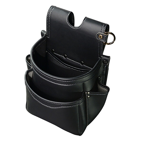 FUJIYA（フジ矢） 腰袋2段（黒金） AB-22BG 4952520414101 収納用品 メーカー腰袋サック メーカー腰袋