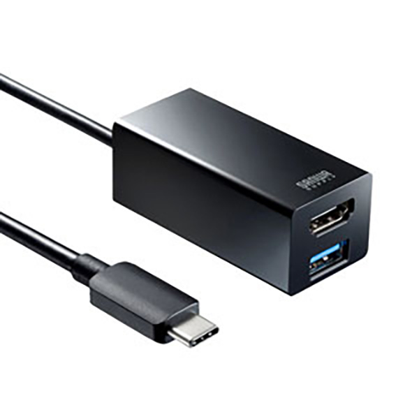 サンワサプライ USB Type-Cハブ付き HDMI変換アダプタ USB-3TCH35BK