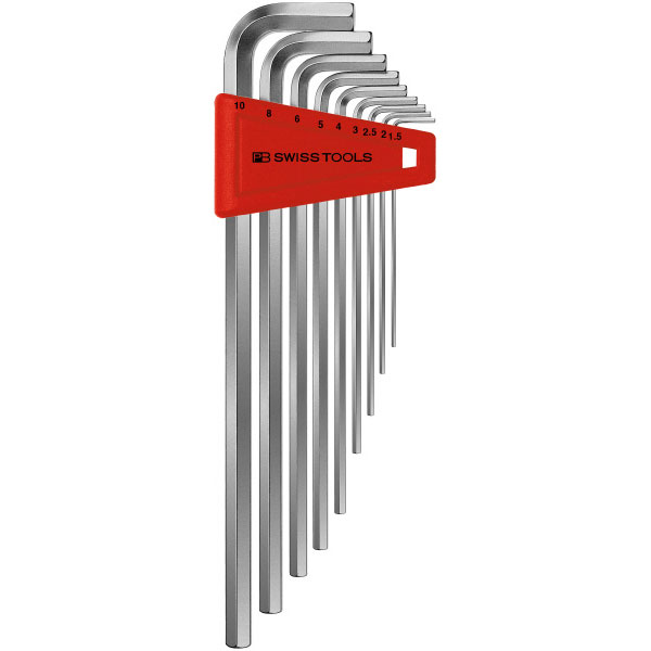 PB SWISS TOOLS（PBスイスツールズ） 211.H-10 ホルダー付六角棒レンチセットロング（パックナシ 211H-10 ｜RideOne（ライドワン）