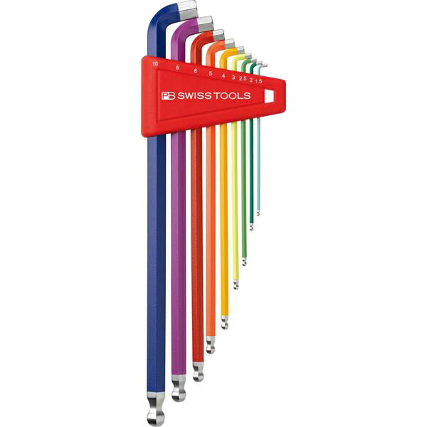 PB SWISS TOOLS(PBスイスツールズ) 2212.LH-10RB レインボショートヘッド六角セット(パックナシ 2212LH-10RB |RideOne(ライドワン)