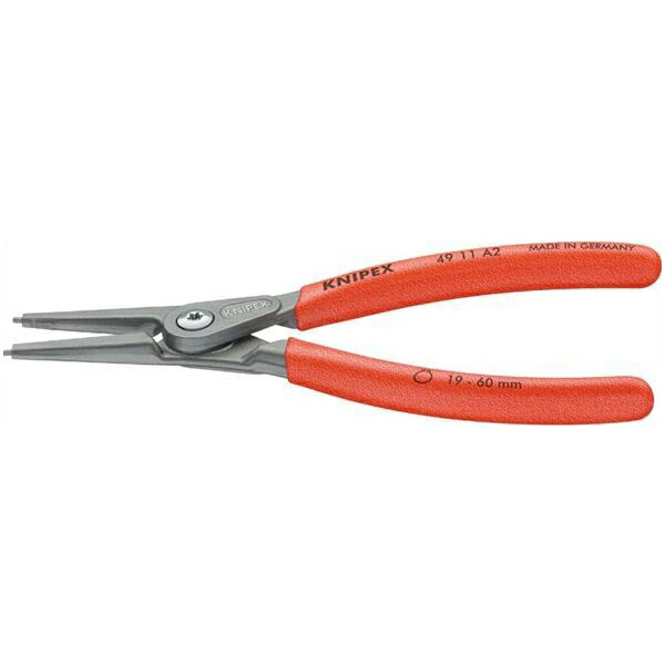 KNIPEX（クニペックス） 4911-A4 軸用精密スナップリングプライヤー直（SB） 4911-A4