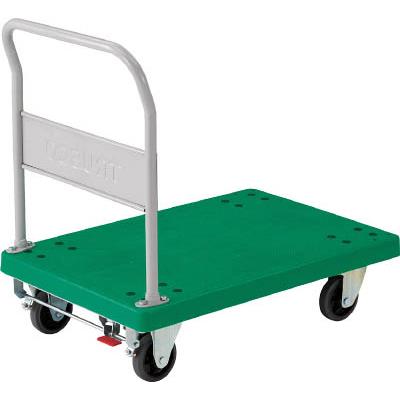 TRUSCO(トラスコ中山):TRUSCO 樹脂台車 グランカート 固定 900X605 ストッパー付 TP-902S オレンジブック 4893239