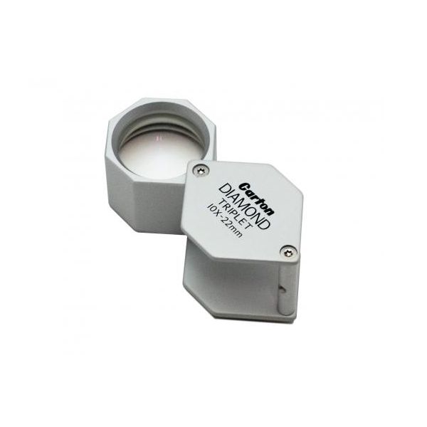 カートン光学(Carton):カートン光学 (Carton) TRIPLET10X 21mm R7529 拡大鏡 ルーペ 老眼 近視 プレゼント 宝石 キズ 検査 R7529