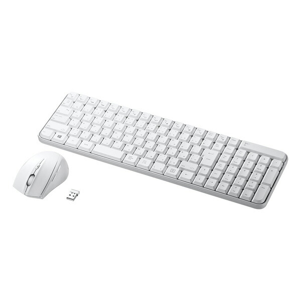 サンワサプライ マウス付きワイヤレスキーボード SKB-WL25SETW マウス付きワイヤレスキーボード SKB-WL25SETW