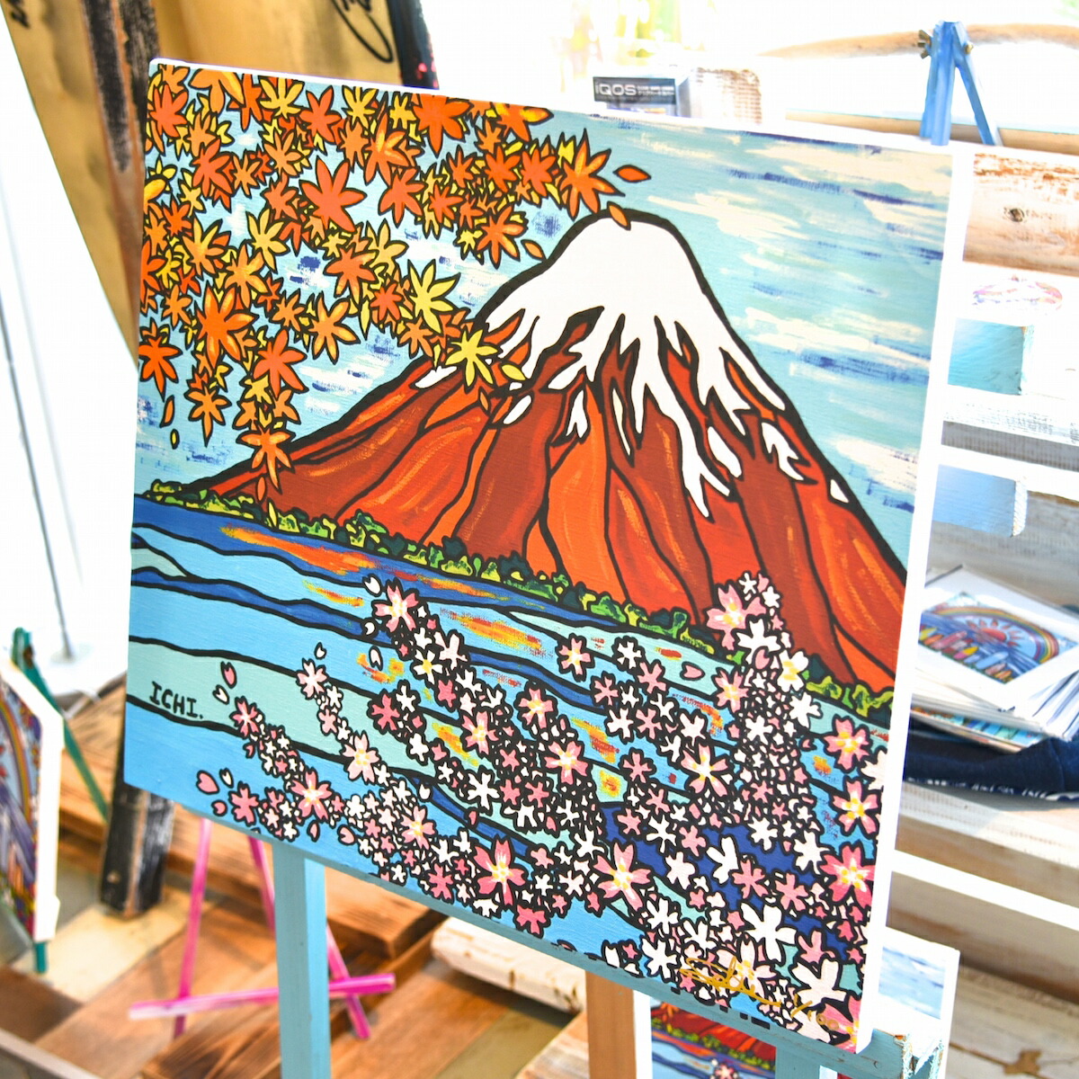 Sale 104 Off 絵画 アート 木張りキャンバス F10号 インテリア 富士山 赤富士 ハワイアン カリフォルニア おしゃれ アロハ ハワイ サーフ 海 ビーチ プルメリア Hawaii Aloha California Surf Beach Fucoa Cl