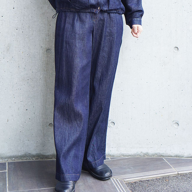 PASISONE パシオーネ レディース ウエストリブ デニムパンツ セットアップ可 616605｜ICHITA1904店