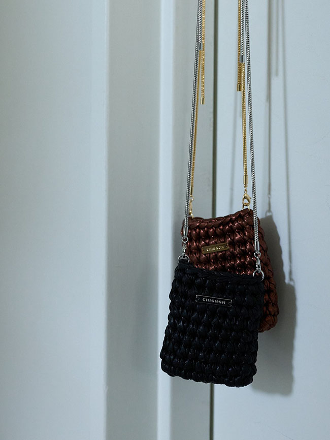 CHIGNON シニヨン クロシェミニBAG レディース佩び物 レディースミニバッグ