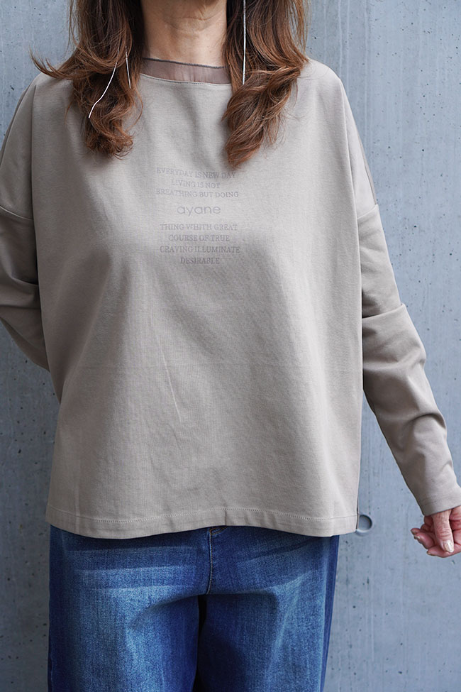 ayane アヤン ポンチ素材 ゆるTシャツ レディースカットソー ゆったり 816337