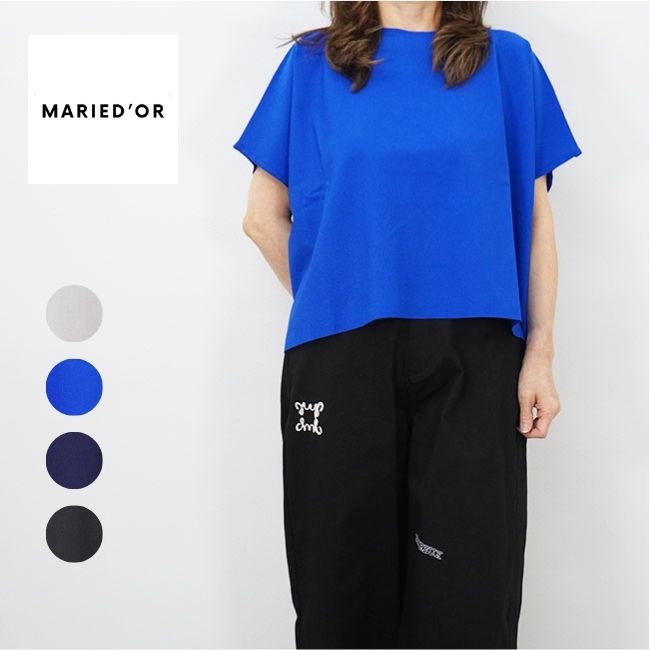 MARIED\u0027OR マリードール レディースカットソー 人絹伸ばすこと天竺 半袖ティーシャツ 春夏 95212
