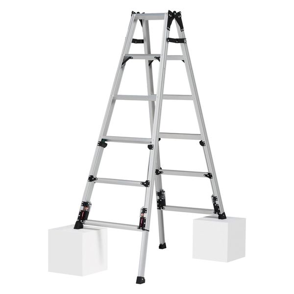 ［受注生産品］四脚アジャスト式はしご兼用脚立スタッピー１８０　ＳＣＮ－１８０Ａ