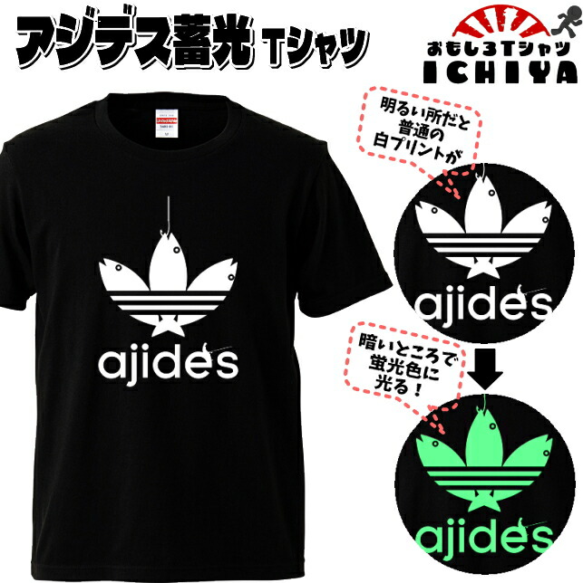 楽天市場】【おもしろＴシャツ】AJIDES（鯵デス）宇宙柄〜パターンロゴＴシャツ【アジデス パロディＴシャツ 男女兼用 おみやげ プレゼント】 :  おもしろＴシャツ工房ＩＣＨＩＹＡ