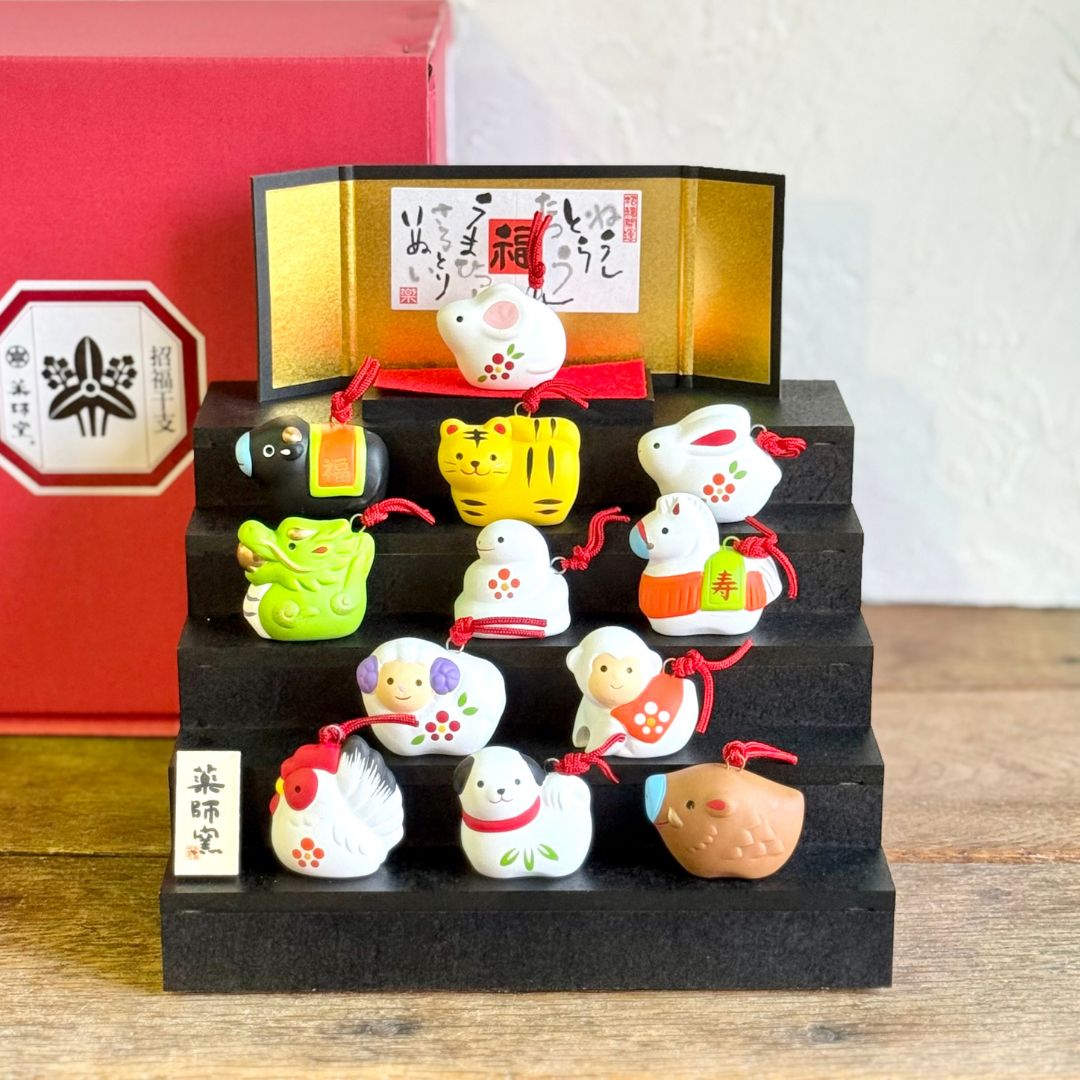干支置物　未 楽天市場】【即納】十二支飾り 干支 置物 セット 段飾り 毎年飾れる