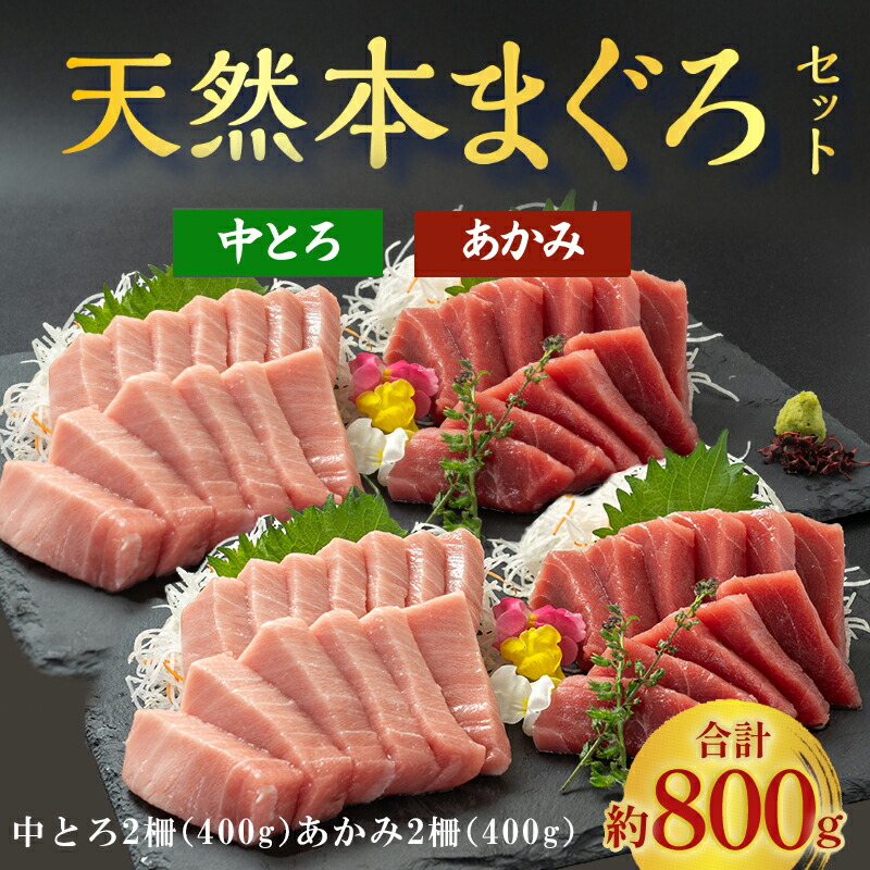 楽天市場】天然本マグロ おすすめ 赤身 中トロ 各200g 2種400gセット