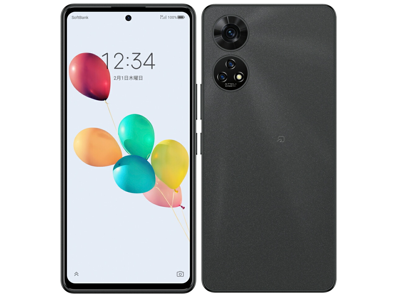 「新品」SIM無償性 あんしんファミリースマホ SoftBank 黒いこと 4GB/128GB 本体  A303ZT【即納】【差し上げ物】